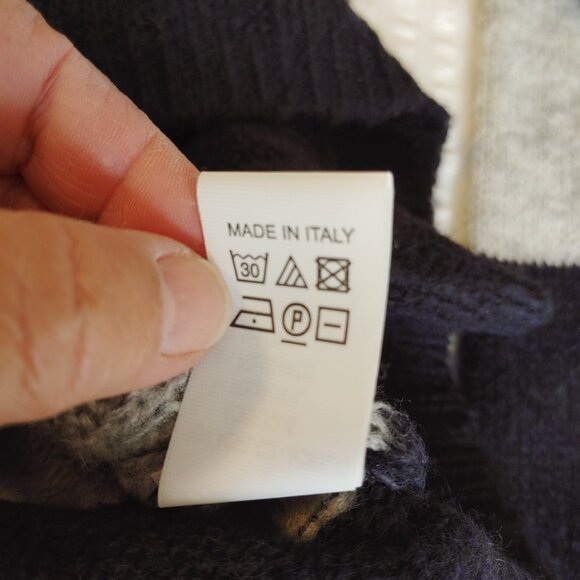 NWT SKOVHUUS STRIPED WOMEN'S CABLE KNIT SWEATER MADE IN ITALY - Picture 12 of 14